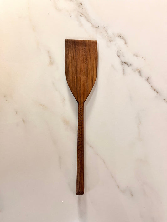 Walnut Spatula with a Textured Handle